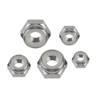 Mur baut pengunci heksagonal titanium perak baru ukuran 3/8-16, 3/8-24, 5/16-24, 5/16-18, 7/16-20, 1/4-28, 1/2-20, 10-32 untuk penggantian/perbaikan