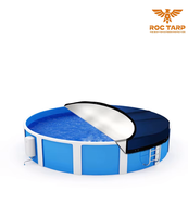 Couverture de piscine hors sol pliable en polycarbonate pour l'hiver, installation facile, pour piscine extérieure