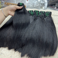 Extensions de Cheveux Naturels Vierges Cambodgiens Non Traités, Lisses, 100% Cheveux Humains, Double Trame, 22-24 Pouces, pour Femmes