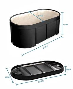 Große Ovale Faltbare Badewanne Eisbadewanne für den Innen- und Außenbereich Freistehende Home-SPA Tragbare Ovale Eisbadewanne - Product Image 5