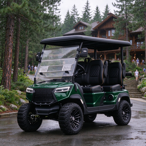 Carrito de Golf Eléctrico Impermeable para 4 Pasajeros, Neumáticos Todoterreno Anticorrosión, Carrito para Playa o Resort - Product Image 1
