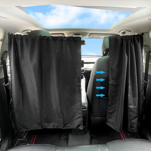 Car Rear Window <b>Shades</b> Thick Opaque Polyester <b>Sun</b> Protection Privacy Curtain For General Vehicles Buckle Installation - Product Image 4