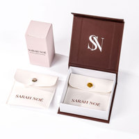 Boîte de rangement pour bijoux en carton magnétique de luxe personnalisée, petite, avec logo