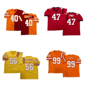 Camiseta de Rugby Estilo Vintage para Hombre, Cosida, <span class=keywords><strong>Tom</strong></span> Brady, Mike Alstott, <span class=keywords><strong>John</strong></span> Lynch, Warren Sapp, Hardy Nickerson, Tallas S-3XL, Envío Rápido - Product Image 1