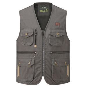 Gilet Sportivo Multitasche in Puro Cotone 100% Personalizzabile all'Ingrosso, Casual per Pesca, Fotografia, Lavoro all'Aperto, da Uomo - Product Image 4