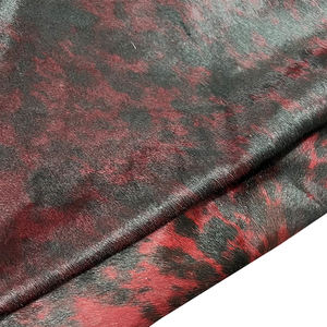 Cuero Genuino Estampado a Mano en Color Rojo <span class=keywords><strong>Vino</strong></span> con Pelo de Caballo para Ropa, Maletas, Bolsos, Muebles, Zapatos y Accesorios - Product Image 2