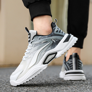 Zapatos Deportivos Casuales para Hombre, con Degradado de Color, Cómodos, con Amortiguación de Aire, Suaves, Antideslizantes, con Cordones de Tela - Product Image 5