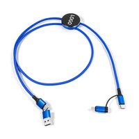 Nouveau Câble de Charge Rapide Type-C 3-en-1 LED LOGO Lumineux 3A PD60W avec Blindage Tressé pour Téléphone Portable et Ordinateur – Tendance 2026