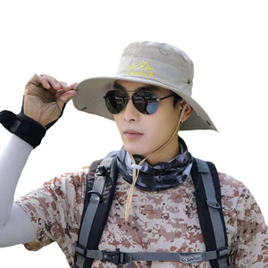 Khuyến Mại Tùy Chỉnh Rộng Vành Lưới Thoáng Khí Ngoài Trời Đi Bộ Đường Dài Xô Hat Với Thêu Logo - Product Image 3