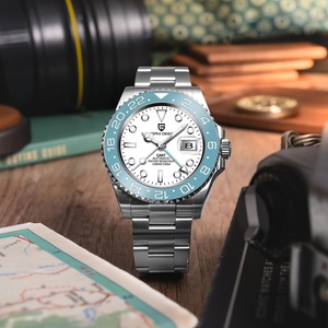 Montres mécaniques pour hommes PAGANI DESIGN PD1662 40 mm GMT, bracelet en caoutchouc, lunette rotative, étanche 100 m, montre sport pour homme, montre de business - Product Image 4