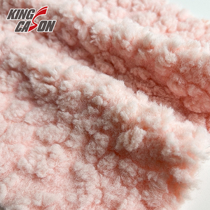 Kingcason Service de qualité Doux pour la peau Mode 100% Polyester Anti-pilule Rose Popcorn Tissu de lapin solide pour la literie - Product Image 6