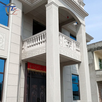 Pilier de type romain en GRC, structure robuste, blanc élégant, personnalisation flexible, pour la décoration classique de villas et de maisons.