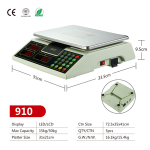 Balance numérique Veidt Weiging 30 kg à double affichage, petite, rechargeable, pour le calcul des prix en magasin, 910 double écran - Product Image 6