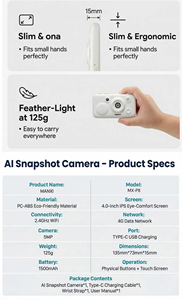 Appareil photo numérique pour enfants AI, jouet éducatif adorable pour des prises de vue créatives - Product Image 2