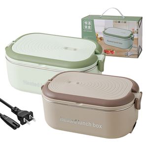 1200ml 2-Compartment Design Electric <b>Lunch</b> <b>Box</b> Portable Food Warmer BPA-Free Materials Food Heater for Car Truck Office Work - Product Image 1