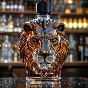 Botellas <span class=keywords><strong>de</strong></span> Vidrio para Whisky, <span class=keywords><strong>Vodka</strong></span> y Vino, con Diseño Creativo <span class=keywords><strong>de</strong></span> Cabeza <span class=keywords><strong>de</strong></span> Lobo, 150 ml, 350 ml, Cristal Pequeño, Venta al por Mayor, OEM, ODM - Product Image 5