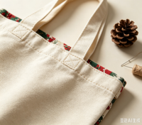 Sacs fourre-tout en toile personnalisés pour Noël, avec poches, impression sérigraphique, motif de dessin animé, couleur personnalisée, carré, OEM pour les détaillants
