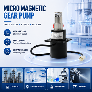 High Viscosity 1.75ml/rev Magnetic Drive Gear Pump 316L Stainless Steel Precision Metering for Oil Chemical Fluid Transfer - Product Image 1