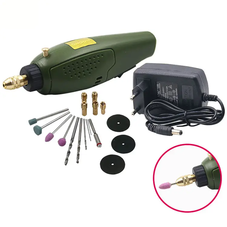 12V DC Grinder Tool Mini drill Set di molatura elettrica per fresatura lucidatura foratura taglio accessori per incisione