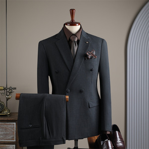 <span class=keywords><strong>Abito</strong></span> da <span class=keywords><strong>uomo</strong></span> professionale 2025 per matrimonio, <span class=keywords><strong>abito</strong></span> da sposo, casual elegante, doppiopetto, scollo a V, vestibilità slim, cerniera piatta, anti-restringimento - Product Image 4