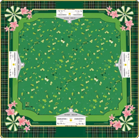Tapis de Mahjong de Luxe Chinoiserie Grue, Silencieux, Inodore, en Caoutchouc Naturel, Style Oriental, Housse de Table avec Sac DDP USA