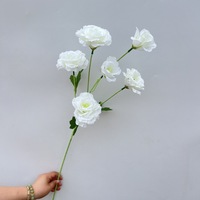 Künstliche Lisianthus-Seidenblumen mit 6 Köpfen, Kunstblumenstiele für Hochzeiten, Bankettsäle, Hotels und Heimdekoration