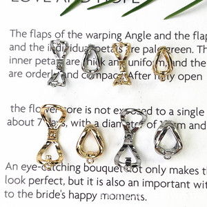Irregular Alloy Pendant Clasp <b>Silver</b> Gold <b>Small</b> Large For Necklace Making Jewelry Findings - Product Image 2
