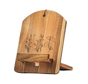 Support de Livre en <span class=keywords><strong>Bois</strong></span> d'Acacia Naturel, Planche à Découper, Support Décoratif pour <span class=keywords><strong>Tablette</strong></span> en <span class=keywords><strong>Bois</strong></span> pour Comptoir de Cuisine, Présentoir de Recettes - Product Image 1