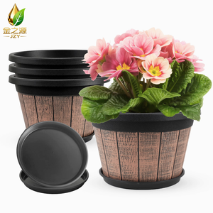 Thickened Plastic <strong>Flower</strong> <strong>Pot</strong> Vintage Wine Barrel Holed Courtyard Resin <strong>Large</strong> Water Lilies <strong>Flower</strong> <strong>Pot</strong> - Product Image 1