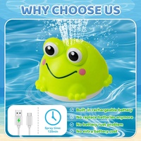 Auto détection Absorption d'eau pulvérisation électrique bain d'eau jouets bébé bain temps éclairer grenouille arroseur baignoire douche eau jouet