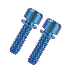 Pernos de Cabeza Hexagonal con Acabado Anodizado en Titanio Azul GR5 con Arandelas, Rosca UNC para Fijación de Motocicletas/Bicicletas - Product Image 5