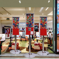 Gumball Gachapon Distributeur de bonbons Gacha Distributeur de capsules Jouets Bouncy Ball Distributeur automatique pour centre commercial