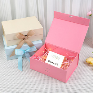 Caja de Regalo de Papel con Lazo, Caja de Embalaje con Tapa Deslizante para Joyería, Boutique, Comercio Minorista - Product Image 3