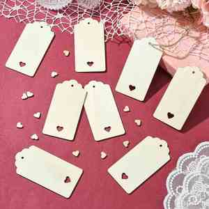 24pcs DIY Custom Handmade Basswood Wooden Bookmark with Rope Unfinished <b>Blank</b> Index Labels for Business Gifts - Product Image 1