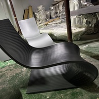 Chaise longue ondulée en FRP durable, de fabrication directe, pour balcon, bord de piscine et salon