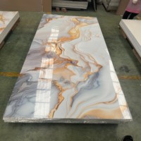 Panneau mural en PVC effet marbre UV, étanche, prix usine, 1220*2440mm, 3mm, panneau UV, feuille de marbre UV