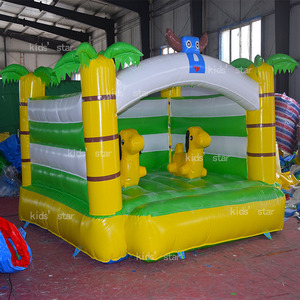 Mini château gonflable et combo structure de jeux à <span class=keywords><strong>louer</strong></span>, PVC écologique, capacité 480 kg, 5m x 5m x 3,5m, pour fêtes d'<span class=keywords><strong>anniversaire</strong></span> d'enfants de 3 à 12 ans - Product Image 1