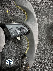 Volant sport en cuir et fibre de carbone personnalisé, luxe et confort, adapté aux <span class=keywords><strong>Audi</strong></span> A1-A9 Q3, Série 4, Golf, Classe C et Camry - Product Image 5