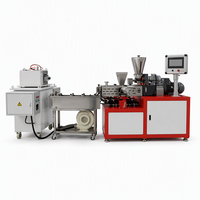 Ligne de granulation par extrusion à double vis à refroidissement eau/air haute performance ZS-433, motorisée 25 kW pour PE/PP/PVC/PA/ABS 380V