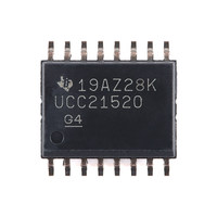 Circuit intégré de commande de gate isolé à double canal UCC21520DWR TI pour IGBT/MOSFET, boîtier SOIC-16, isolation 5700 Vrms, courant de sortie 4A/6A