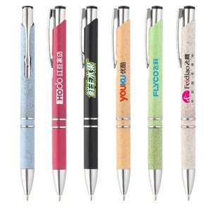 Customizable Biodegradable Ballpoint Eco-Friendly Wheat Straw Material Novelty Business Recyclable Color Plastic Logo - Product Image 2