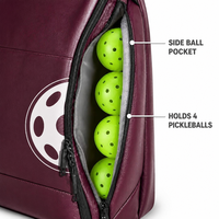 Sac à dos de pickleball personnalisé avec logo, design semi-rigide, grande capacité, sac de rangement pour équipement sportif avec poche pour bouteille d'eau