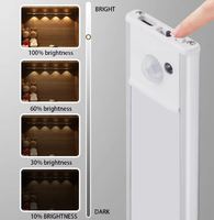 Lumière LED adhésive intelligente pour armoire avec capteur, rechargeable, profil en aluminium avec motifs lumineux multiples, décoration intérieure