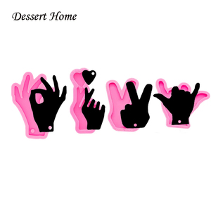 DY0119 — porte-clés signe d'amour brillant, en résine époxy de Silicone, à faire soi-même, <span class=keywords><strong>moule</strong></span> artistique pour Fondant <span class=keywords><strong>au</strong></span> chocolat - Product Image 1