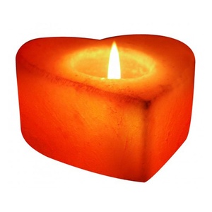 Découvrez l'éclat des bougeoirs au sel de l'Himalaya en forme de cœur et de formes variées-Sian Enterprises - Product Image 5