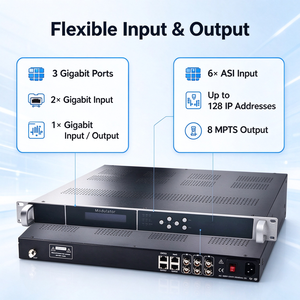 1U Digital-TV-Headend IP ASI zu RF Modulator 8 12 16 24 Träger DVB-T DVB-C ATSC ISDB-T DTMB für Hotel CATV - Product Image 1