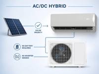 Aire Acondicionado Solar Híbrido ACDC Directo de Fábrica, Sin Necesidad de Inversor, Se Aceptan Distribuidores Globales, 9000 BTU