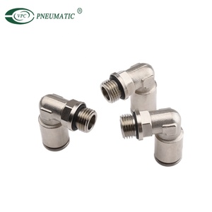 PL Khí Nén Lắp 4 6 <span class=keywords><strong>8</strong></span> 10 12Mm NPT Nam Chủ Đề 90 Độ Khuỷu Tay Đồng Thau Một Chạm Ống Nối Không Khí - Product Image 4