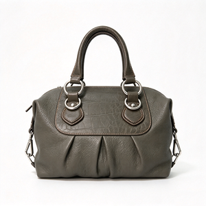 Retro Ladies Top <b>Handle</b> <b>Handbag</b> Soft Faux Leather With Metal Ring Decor Removable Shoulder Strap - Product Image 6