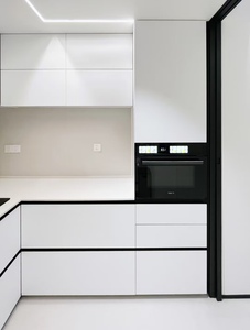 Armoire de cuisine moderne en gros nouveau design <span class=keywords><strong>pas</strong></span> <span class=keywords><strong>cher</strong></span> meubles modulaires de cuisine en forme de L armoires garde-<span class=keywords><strong>manger</strong></span> usine de Foshan - Product Image 3